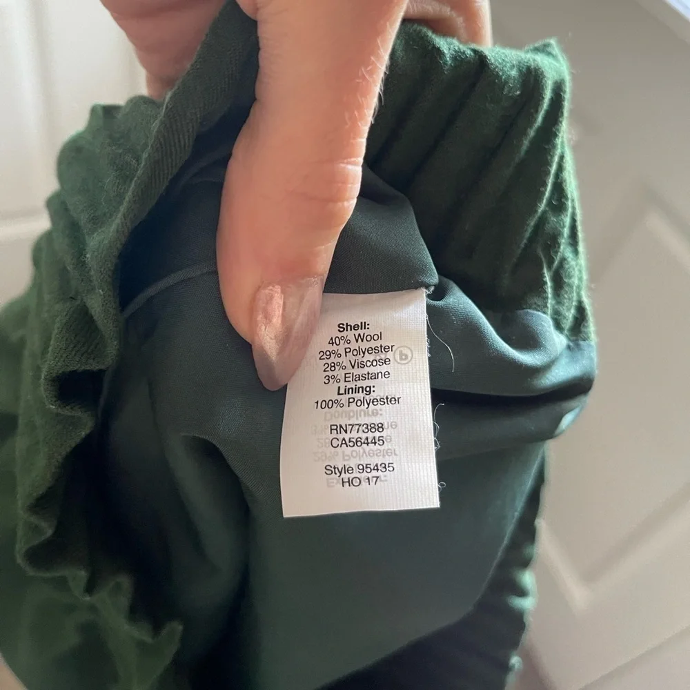 J Crew Wool Blend Mini Skirt Forest Green - 2